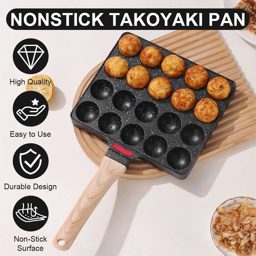 Takoyaki Grill Plate - Wajan Takoyaki 20 Cetakan, Pembuat Takoyaki,