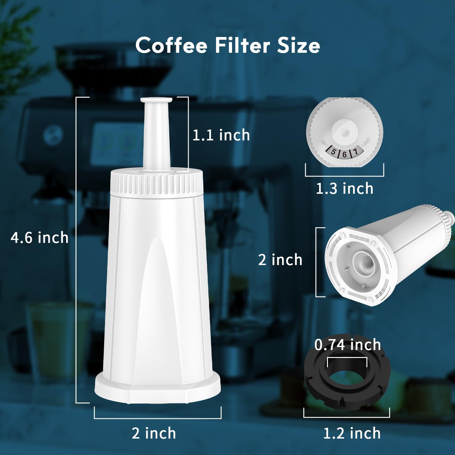 1/2/4 Buah Filter Air Penggant - Breville Espresso Barista Touch ulasan dan harga