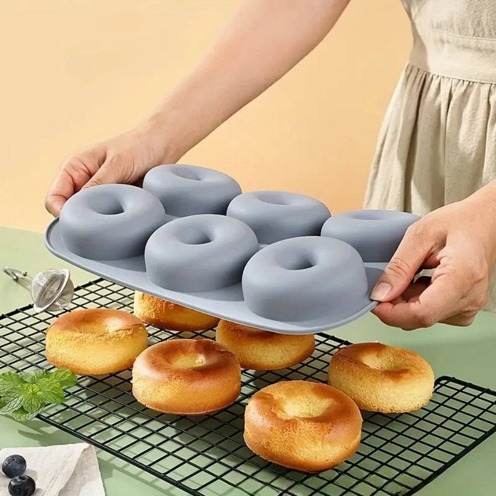 Cetakan Kue 6 Lubang Silikon F - Donut Mold Silicone ulasan dan harga
